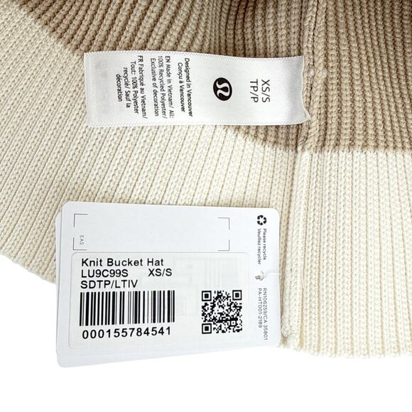 LULULEMON Knit Bucket Hat in Sand Trap/Light Ivory XS/S main image 7